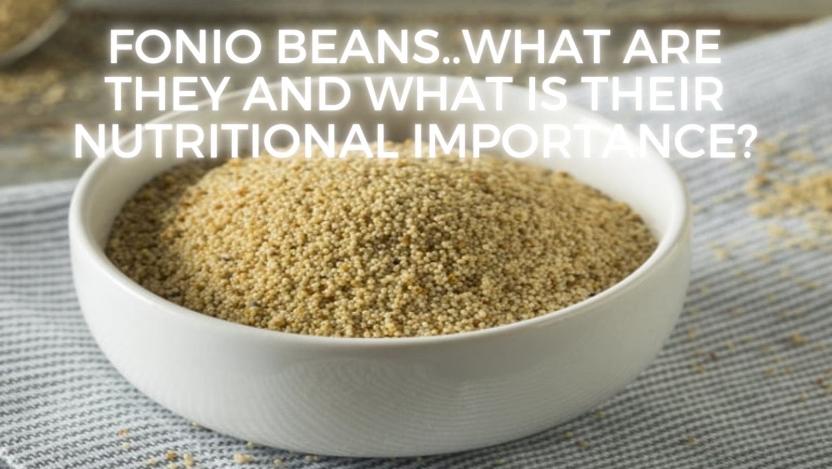 Fonio Beans >What Are They And What Is Their Nutritional Importance?